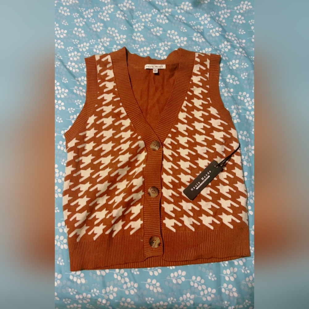 Haute Monde Brown Patterned Sweater